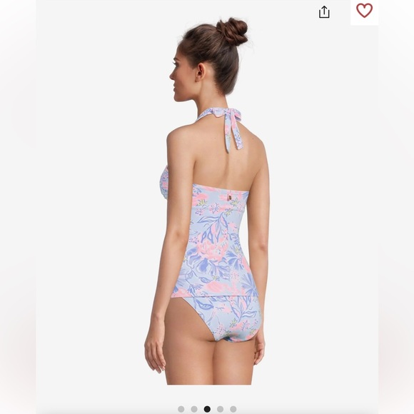 New With Tags Lilly Pulitzer Peggy Tankini Top and Lagoon Hipster Bottom Sz 8 - Picture 3 of 9